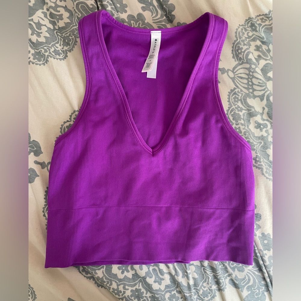 Athleta Aurora ribbed crop tank